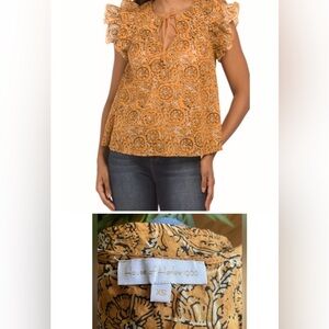 House of Harlow Flutter Sleeve Top